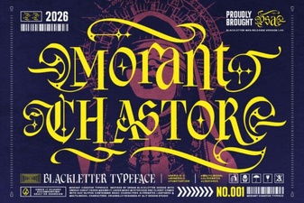 Morant Chastor Font Free Download - Blackletter Gothic Typeface