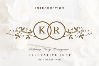 Elegant Monogram Font for Wedding Designs