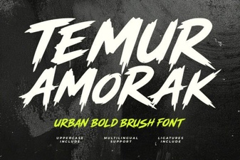 Bold Urban Brush Typography for Creative Projects