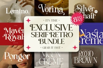 Exclusive Serif Retro Bundle Font Collection for Classic Designs